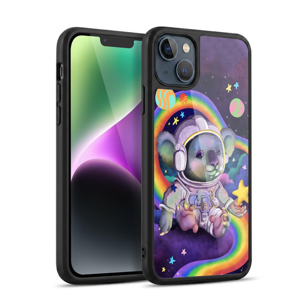 Carla Morrow Rainbow Animals Koala In Space Gel Armour Case For Apple iPhone 14 Plus