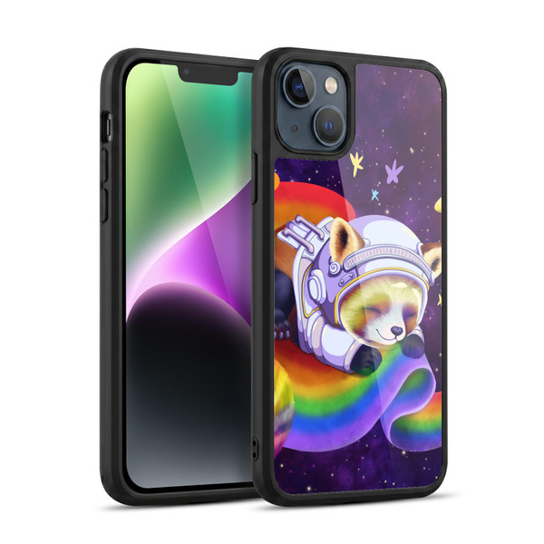 Carla Morrow Rainbow Animals Red Panda Sleeping Gel Armour Case For Apple iPhone 14 Plus
