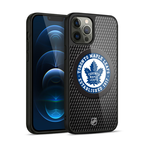 NHL Toronto Maple Leafs Puck Texture Gel Armour Case For Apple iPhone 12 Pro Max