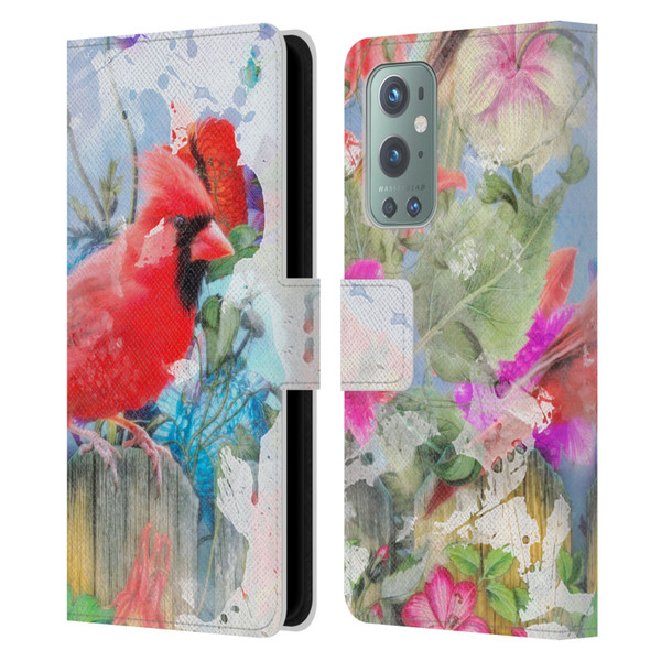 Aimee Stewart Assorted Designs Birds And Bloom Leather Book Wallet Case Cover For OnePlus 9