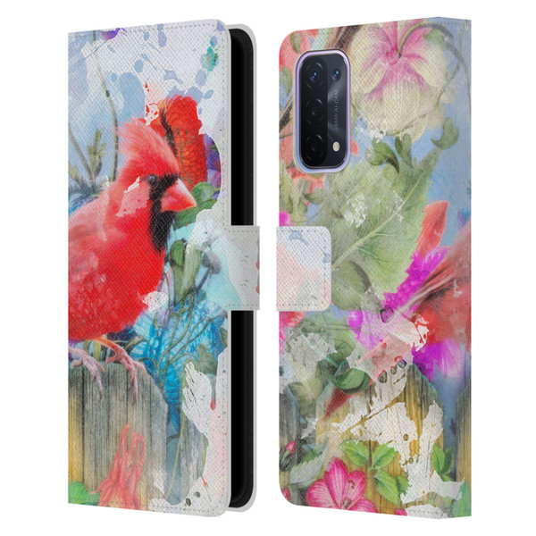 Aimee Stewart Assorted Designs Birds And Bloom Leather Book Wallet Case Cover For OPPO A54 5G