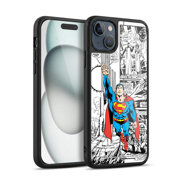 Superman DC Comics Comicbook Art Flight Gel Armour Case For Apple iPhone 15 Plus