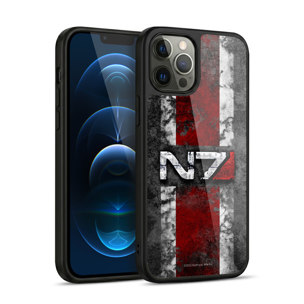 EA Bioware Mass Effect Graphics N7 Logo Distressed Gel Armour Case For Apple iPhone 12 Pro Max
