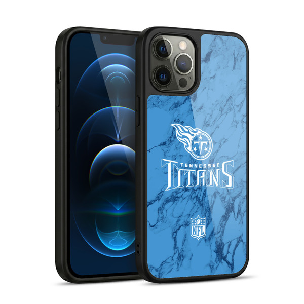 NFL Tennessee Titans Graphics Coloured Marble Gel Armour Case For Apple iPhone 12 Pro Max