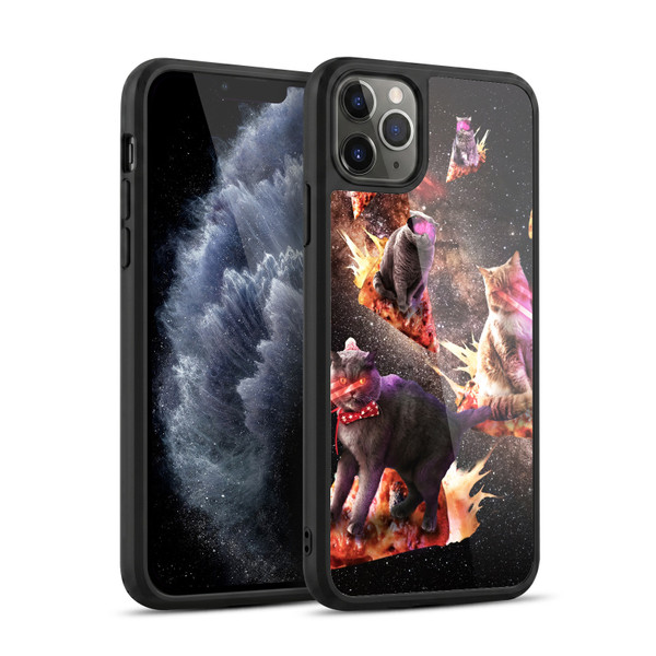 Random Galaxy Space Cat Fire Pizza Gel Armour Case For Apple iPhone 11 Pro Max