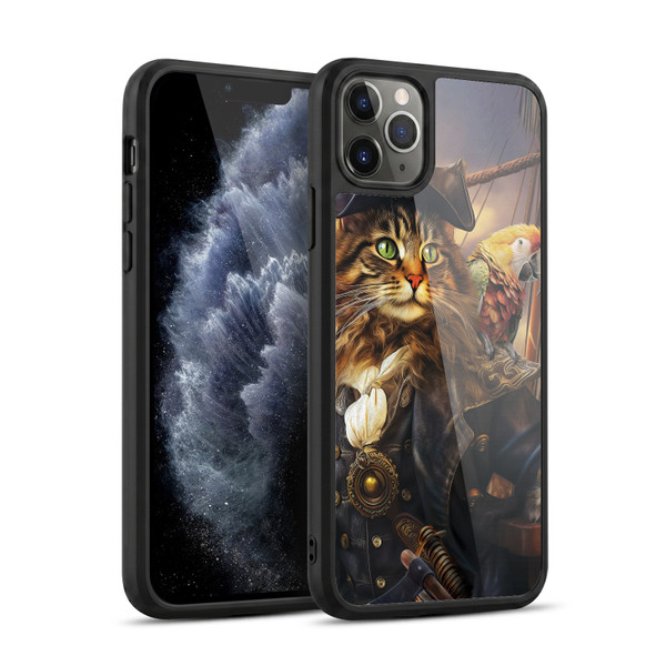Michael David Ward Humor & Botanicals Captain Cat Gel Armour Case For Apple iPhone 11 Pro Max