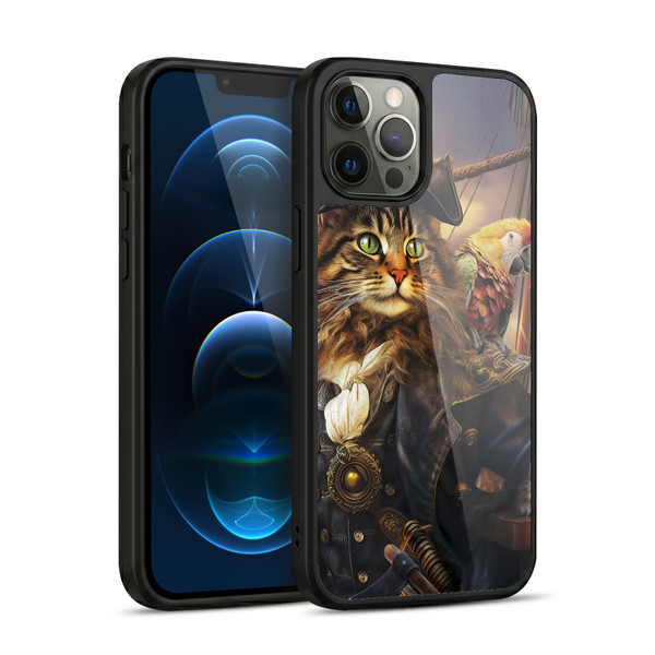 Michael David Ward Humor & Botanicals Captain Cat Gel Armour Case For Apple iPhone 12 Pro Max