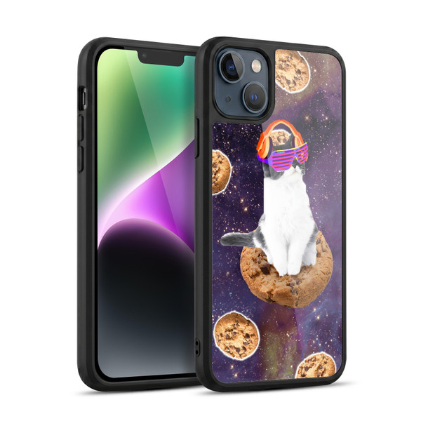 Random Galaxy Space Cat Dream Cookie Galaxy Gel Armour Case For Apple iPhone 14 Plus