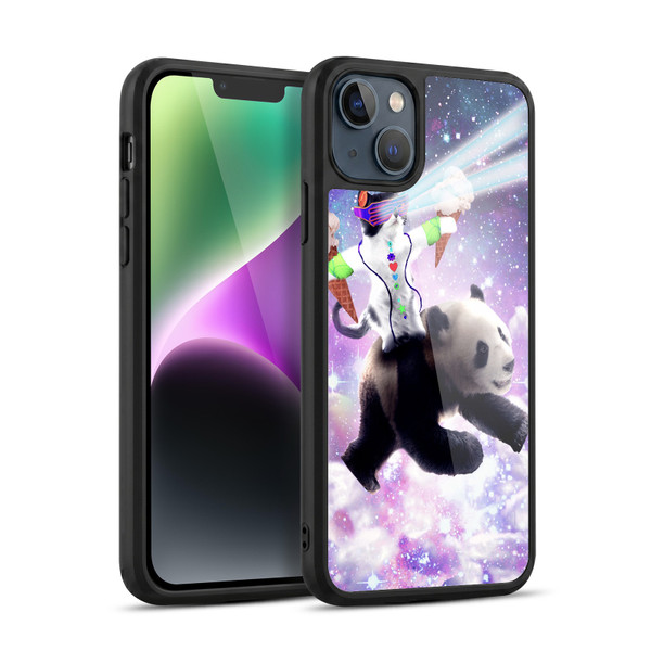 Random Galaxy Space Cat Purple Galaxy Panda Gel Armour Case For Apple iPhone 14 Plus