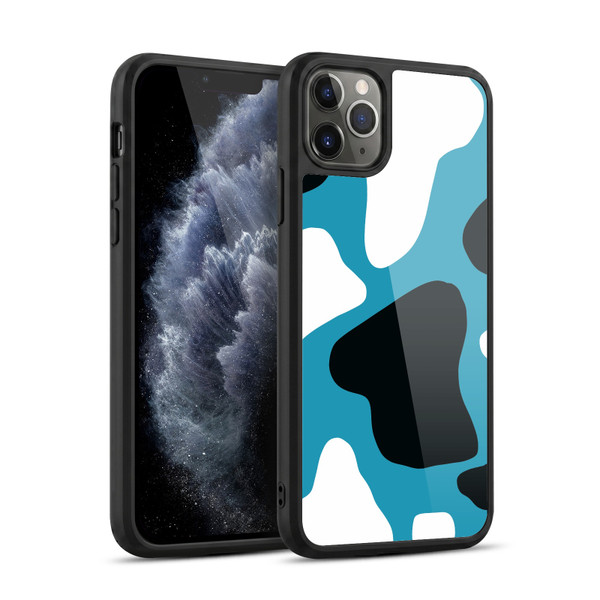 Grace Illustration Cow Prints Blue Gel Armour Case For Apple iPhone 11 Pro Max