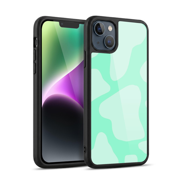 Grace Illustration Cow Prints Mint Green Gel Armour Case For Apple iPhone 14 Plus