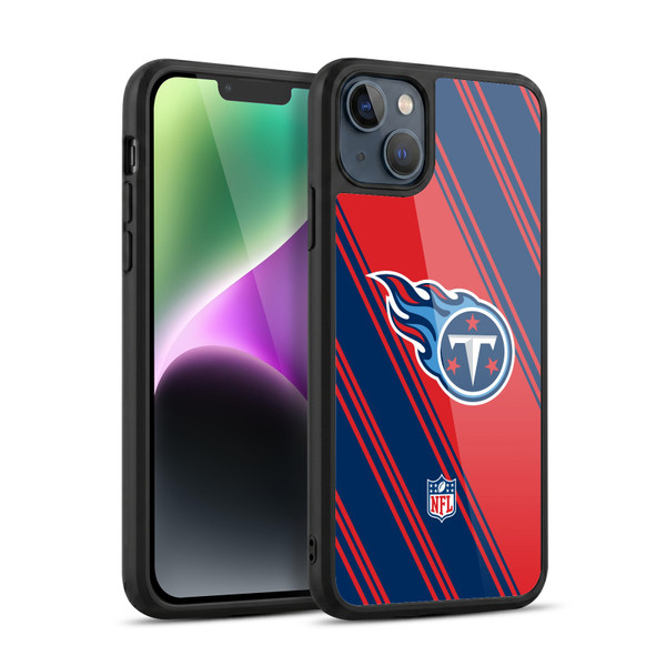 NFL Tennessee Titans Artwork Stripes Gel Armour Case For Apple iPhone 14 Plus