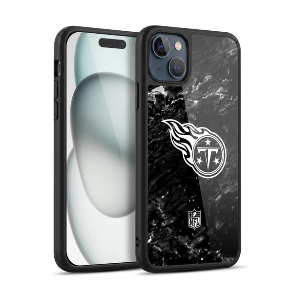 NFL Tennessee Titans Artwork Marble Gel Armour Case For Apple iPhone 15 Plus