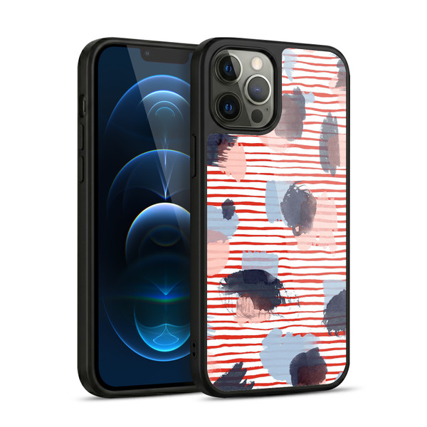 Ninola Patterns Graphic Thoughts Dots Red Gel Armour Case For Apple iPhone 12 Pro Max