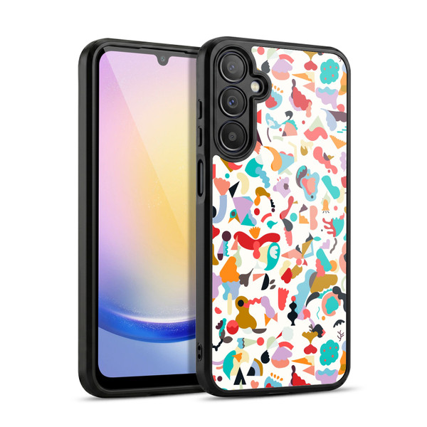 Ninola Patterns Imaginary Geo Animals White Gel Armour Case For Samsung Galaxy A25 5G