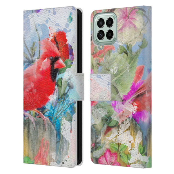 Aimee Stewart Assorted Designs Birds And Bloom Leather Book Wallet Case Cover For Samsung Galaxy M33 (2022)