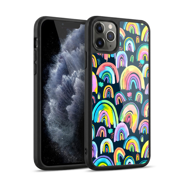 Ninola Patterns 4 New Rainbows Navy Multi Gel Armour Case For Apple iPhone 11 Pro Max