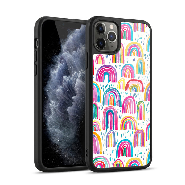 Ninola Patterns 4 Colourful Watercolour Rainbows Gel Armour Case For Apple iPhone 11 Pro Max