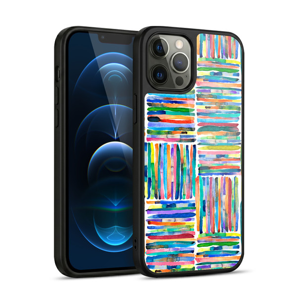 Ninola Patterns 4 Handpainted Stripes Multi Gel Armour Case For Apple iPhone 12 Pro Max