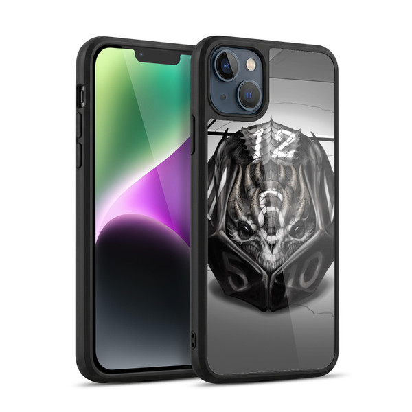 Stanley Morrison Black And White Dragon Gaming Dice Gel Armour Case For Apple iPhone 14 Plus
