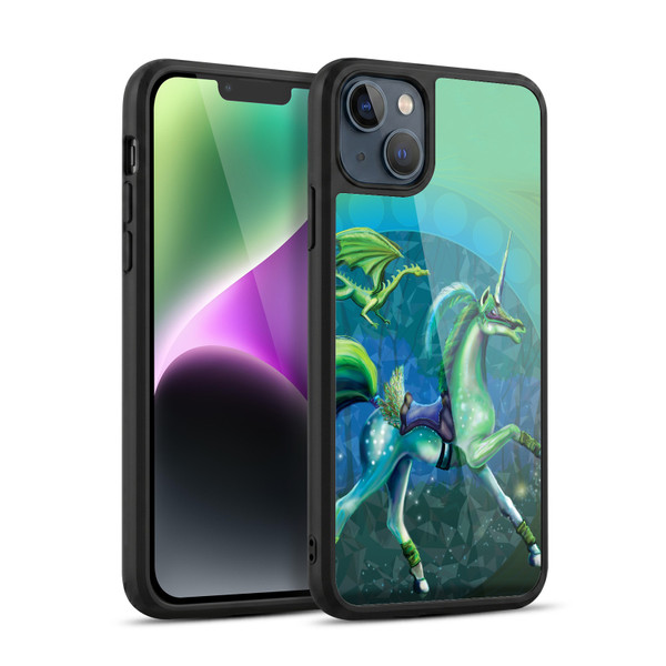 Rose Khan Unicorns Green Summer Gel Armour Case For Apple iPhone 14 Plus