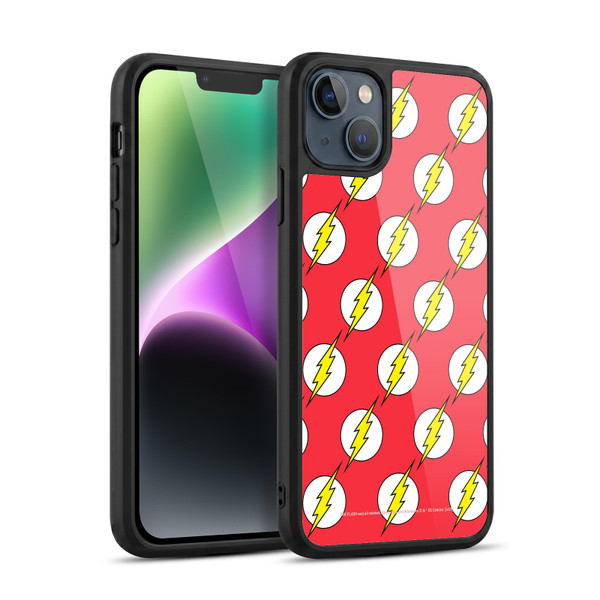 The Flash DC Comics Logo Pattern Gel Armour Case For Apple iPhone 14 Plus