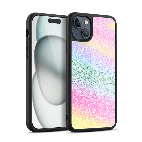 Monika Strigel Glitter Collection Unircorn Rainbow Gel Armour Case For Apple iPhone 15 Plus
