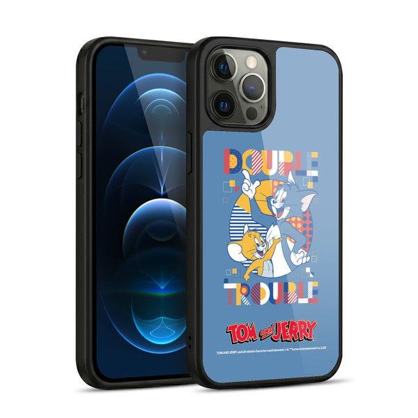 Tom and Jerry Color Blocks Double Trouble Gel Armour Case For Apple iPhone 12 Pro Max