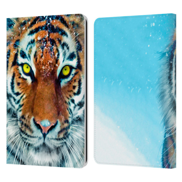 Aimee Stewart Animals Yellow Tiger Leather Book Wallet Case Cover For Amazon Kindle Paperwhite 1 / 2 / 3