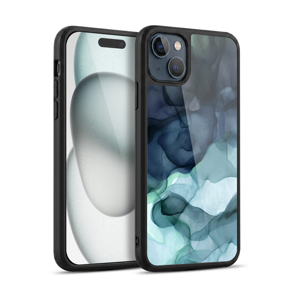 UtArt Dark Night Marble Heavy Smoke Gel Armour Case For Apple iPhone 15 Plus