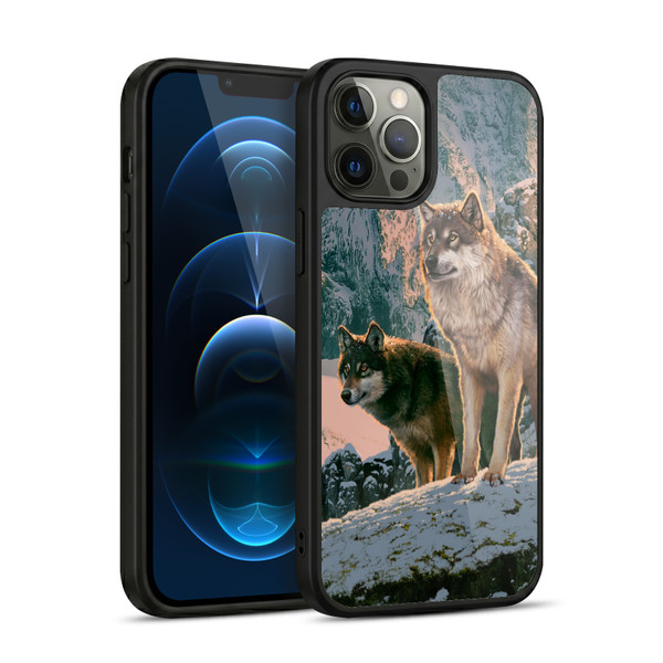 Vincent Hie Canidae Wolf Couple Gel Armour Case For Apple iPhone 12 Pro Max