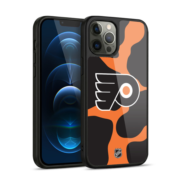 NHL Philadelphia Flyers Cow Pattern Gel Armour Case For Apple iPhone 12 Pro Max