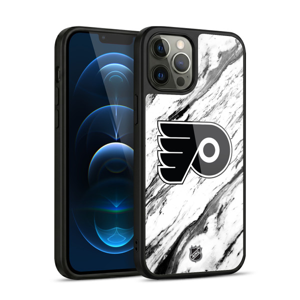NHL Philadelphia Flyers Marble Gel Armour Case For Apple iPhone 12 Pro Max