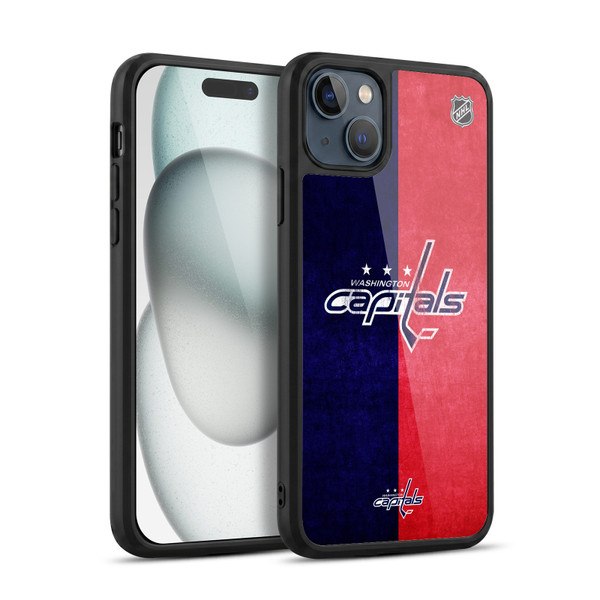 NHL Washington Capitals Half Distressed Gel Armour Case For Apple iPhone 15 Plus