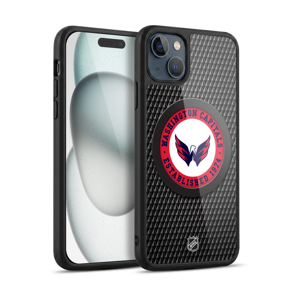 NHL Washington Capitals Puck Texture Gel Armour Case For Apple iPhone 15 Plus