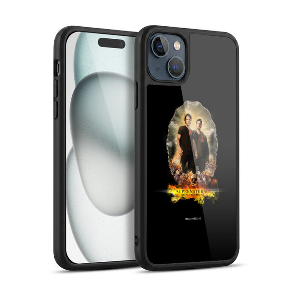 Supernatural Vectors Dean & Sam Halo Gel Armour Case For Apple iPhone 15 Plus