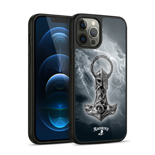 Alchemy Gothic Illustration Mjolnir Hammer Gel Armour Case For Apple iPhone 12 Pro Max