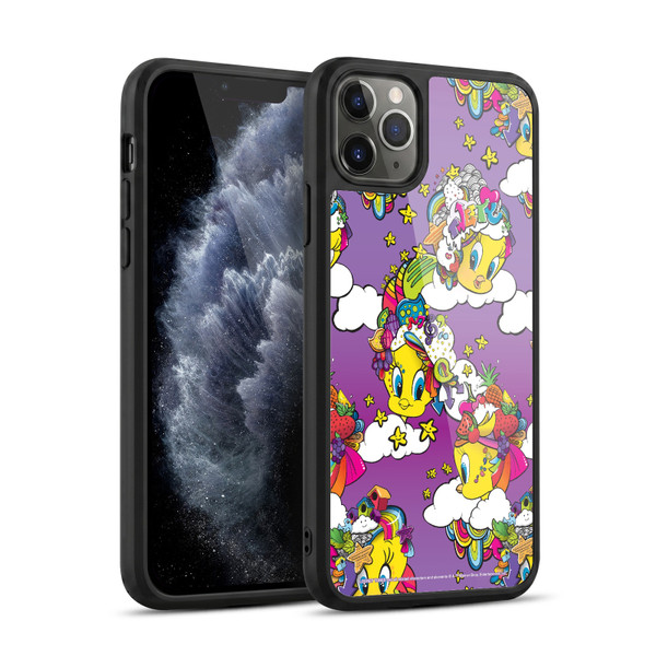 Looney Tunes Patterns Tweety Purple Gel Armour Case For Apple iPhone 11 Pro Max