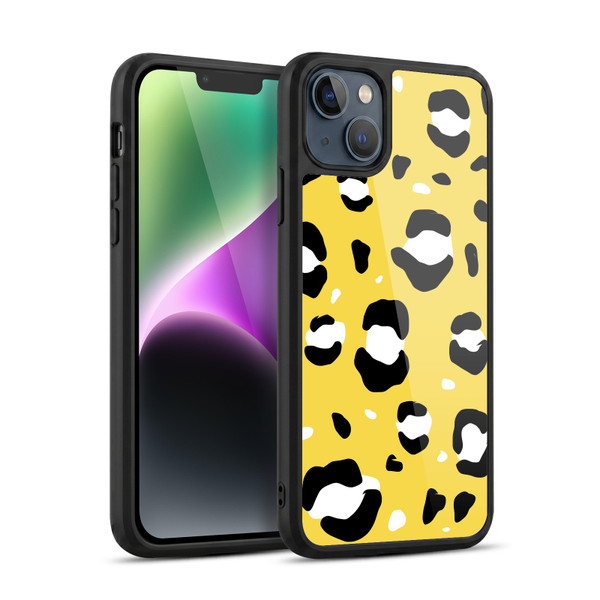 Grace Illustration Animal Prints Yellow Leopard Gel Armour Case For Apple iPhone 14 Plus