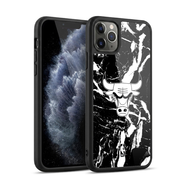 NBA Chicago Bulls Black Marble Gel Armour Case For Apple iPhone 11 Pro Max