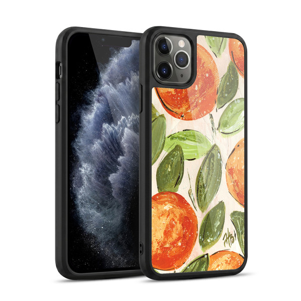Haley Bush Pattern Painting Orange Splash Gel Armour Case For Apple iPhone 11 Pro Max