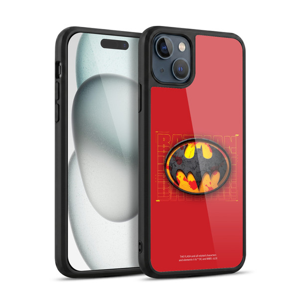 The Flash 2023 Graphics Batman Logo Gel Armour Case For Apple iPhone 15 Plus