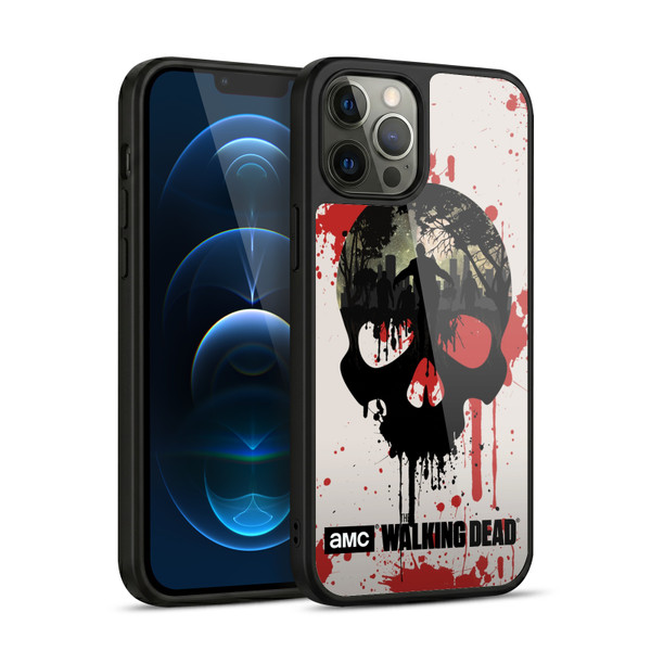 AMC The Walking Dead Silhouettes Skull Gel Armour Case For Apple iPhone 12 Pro Max