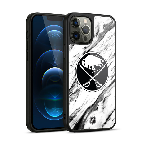 NHL Buffalo Sabres Marble Gel Armour Case For Apple iPhone 12 Pro Max