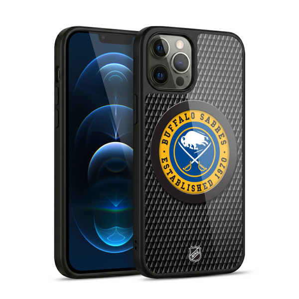 NHL Buffalo Sabres Puck Texture Gel Armour Case For Apple iPhone 12 Pro Max