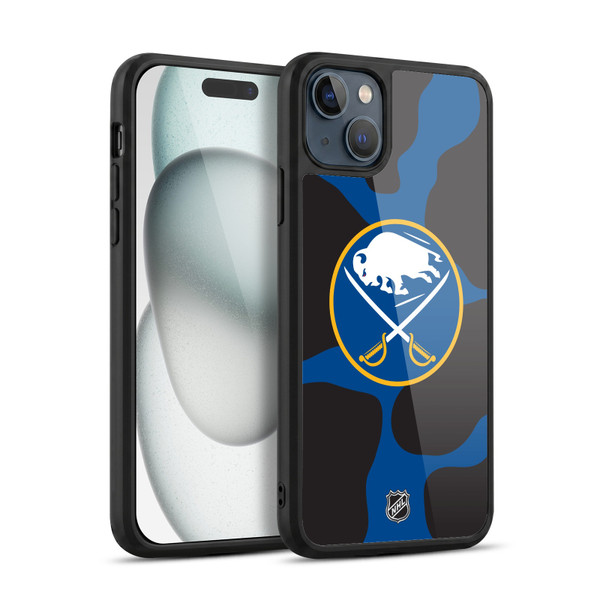 NHL Buffalo Sabres Cow Pattern Gel Armour Case For Apple iPhone 15 Plus