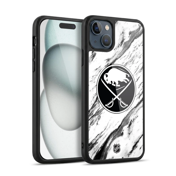 NHL Buffalo Sabres Marble Gel Armour Case For Apple iPhone 15 Plus