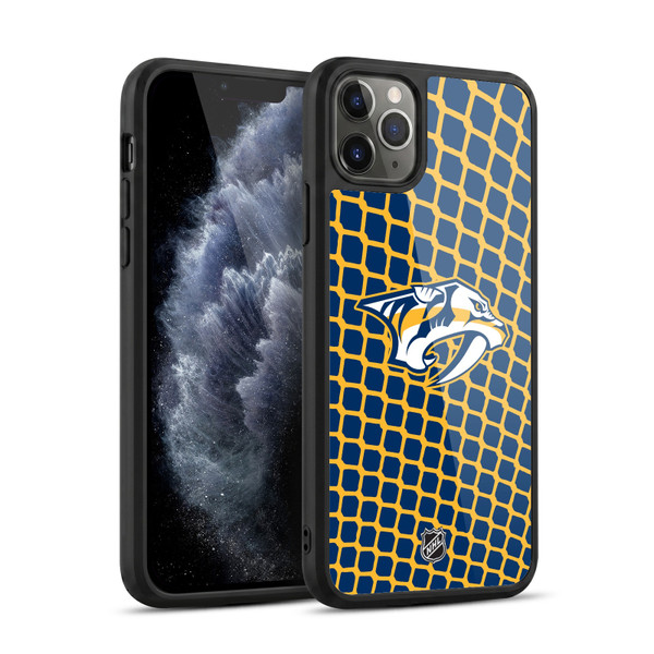 NHL Nashville Predators Net Pattern Gel Armour Case For Apple iPhone 11 Pro Max