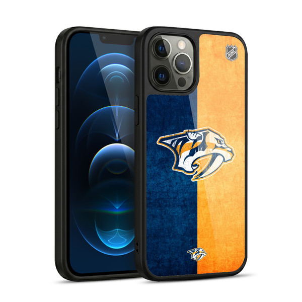 NHL Nashville Predators Half Distressed Gel Armour Case For Apple iPhone 12 Pro Max