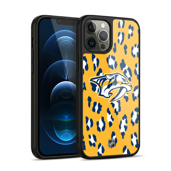 NHL Nashville Predators Leopard Pattern Gel Armour Case For Apple iPhone 12 Pro Max